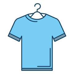 shirt hanging in hook vector illustration design