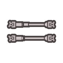 Driver shafts on white background