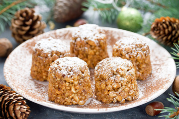 Christmas cookies shaped pine cone