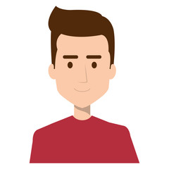 young man avatar character vector illustration design