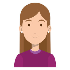 beautiful woman avatar character vector illustration design