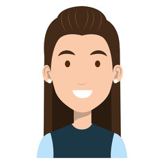 beautiful woman avatar character vector illustration design