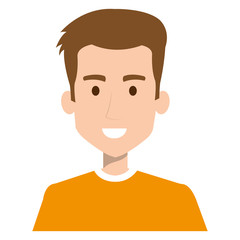 young man avatar character vector illustration design