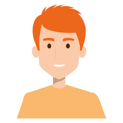 young man avatar character vector illustration design