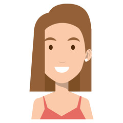 beautiful woman avatar character vector illustration design