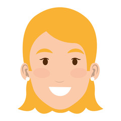 beautiful woman head avatar character vector illustration design