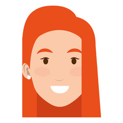 beautiful woman head avatar character vector illustration design