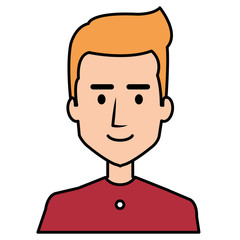 young man avatar character vector illustration design