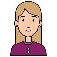 beautiful woman avatar character vector illustration design