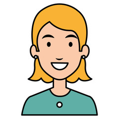beautiful woman avatar character vector illustration design