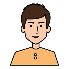 young man avatar character vector illustration design