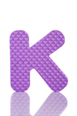 Puzzle letters-K on white background 