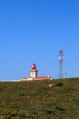Fototapeta na wymiar Lighthouse in Cabo da Roca, Sintra, Portugal