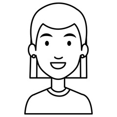 beautiful woman avatar character vector illustration design