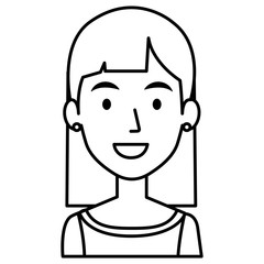 beautiful woman avatar character vector illustration design