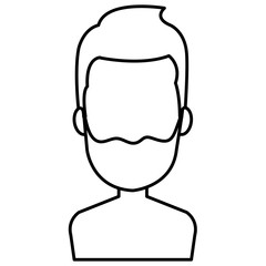 young man shirtless avatar character vector illustration design