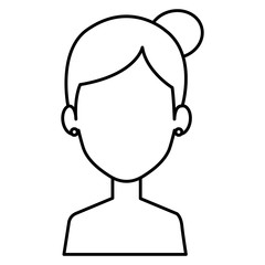 beautiful woman shirtless avatar character vector illustration design
