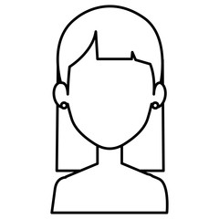 beautiful woman shirtless avatar character vector illustration design