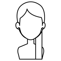 beautiful woman shirtless avatar character vector illustration design