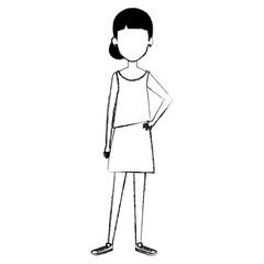 beautiful woman avatar character vector illustration design