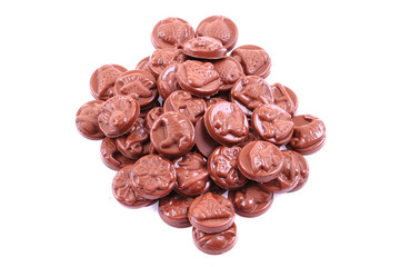christmas chocolates isolated