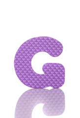 Puzzle letters-g on white background 