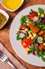 Salad with chickpeas and vegetables