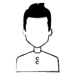 young man avatar character vector illustration design