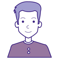 young man avatar character vector illustration design