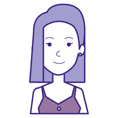 beautiful woman avatar character vector illustration design