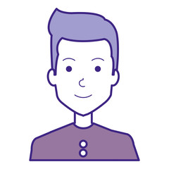 young man avatar character vector illustration design