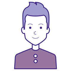 young man avatar character vector illustration design