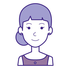 beautiful woman avatar character vector illustration design