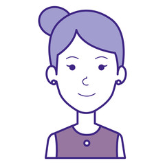 beautiful woman avatar character vector illustration design