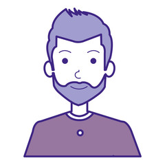 young man avatar character vector illustration design