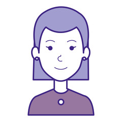 beautiful woman avatar character vector illustration design