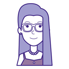 beautiful woman avatar character vector illustration design