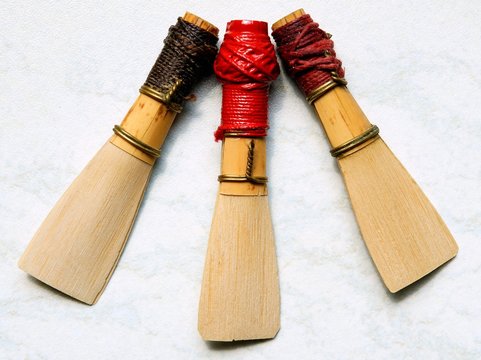 Rohrbl&auml;tter eines historischen Dulcian