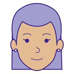 beautiful woman head avatar character vector illustration design