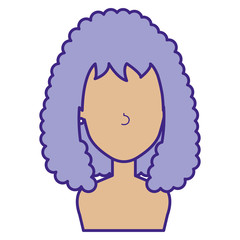 beautiful woman shirtless avatar character vector illustration design