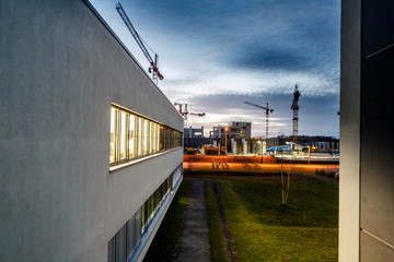 Maschinenbau Campus Garbsen im Sonnenuntergang