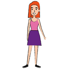 beautiful woman avatar character vector illustration design