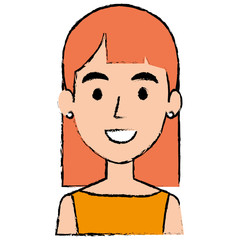 beautiful woman avatar character vector illustration design