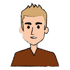 young man avatar character vector illustration design