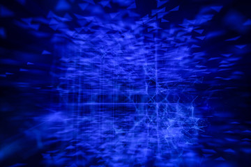 Fototapeta na wymiar blue abstract plexus background. computer graphics. 3d rendering.