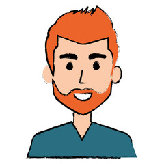 young man avatar character vector illustration design