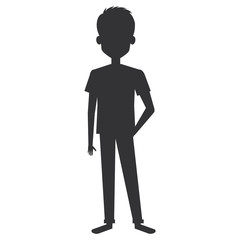 young man avatar character vector illustration design