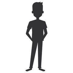 young man avatar character vector illustration design