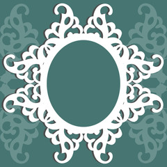 3D photo picture frame or round, went with ornament, kruger border, glabrous, the jury of the user, greeting, pill,postcard, template, vector