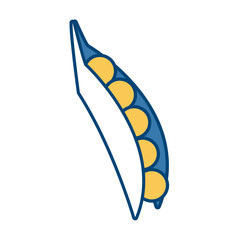 Peas fresh vegetable icon vector illustration graphic design